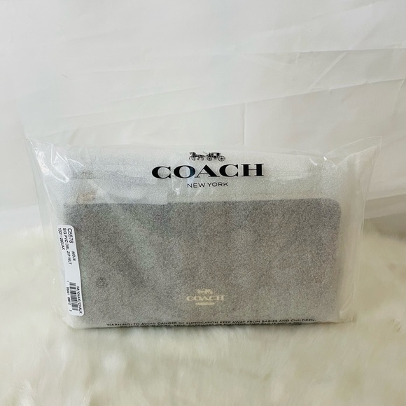 NWT Coach Double Zip Large wristlet wallet in Signature Canvas - Picture 9 of 11